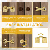 Fukaisu Premium 180° Invisible Brass Barrel Hinges (8-Piece Set)