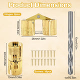 Fukaisu Premium 180° Invisible Brass Barrel Hinges (8-Piece Set)