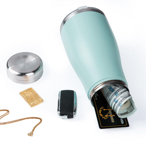 Stainless Diversion Water Bottle with Hidden Compartment (20oz)