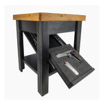 Concealment Nightstand with Hidden Compartment – Black/Honey