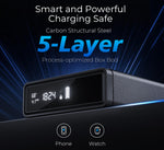 Biometric Nightstand Safe with Wireless Charging & LED Display