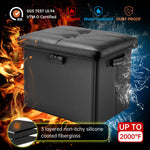 DocSafe Fireproof, Waterproof Storage Ottoman with Lock