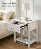 Aylenic Light Luxury Fluted Nightstand with Press-to-Open Gun Safe