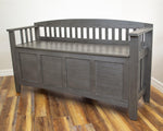 Entryway Bench with Locking Gun Concealment – Grey