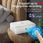 Biometric Fingerprint Storage Box – Portable, White