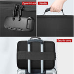 Fireproof Document Bag with Lock – Black