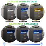 LED Nightstand with Lockable Gun Drawer & Charging Station