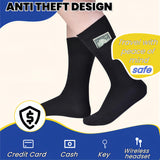 Anti-Theft Hidden-Pocket Ankle Travel Socks (Size 9–12)