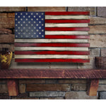 Mini American Flag Wall Display – Hidden Locking Gun Concealment