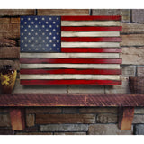 Mini American Flag Wall Display – Hidden Locking Gun Concealment