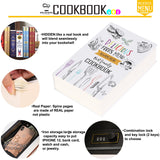 CookBook Diversion Book Safe with Real Pages with a Combination Lock - Secret Stashing - Concealment Furniture, Diversion Safes, Home Security Safes
