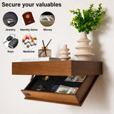 Minimalist Walnut Secure Floating Concealment Shelf