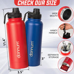 Diversion Safe Water Bottle, 28oz – Red & Blue