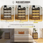 Farmhouse Nightstand with Gun Drawer & Charging Station – Rustic
