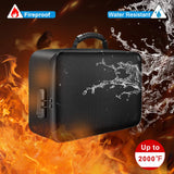 Fireproof Document Bag with Lock – Black