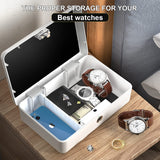Biometric Fingerprint Storage Box – Portable, White