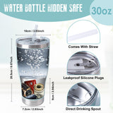 Stainless Diversion Water Bottle with Hidden Compartment (20oz)