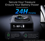 Biometric Nightstand Safe with Wireless Charging & LED Display