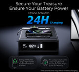 Biometric Nightstand Safe with Wireless Charging & LED Display
