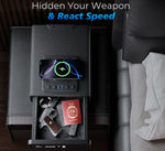 Biometric Nightstand Safe with Wireless Charging & LED Display