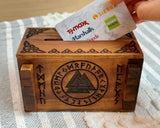 Viking Secret Puzzle Box – Hidden Money & Gift Card Holder