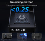 Biometric Nightstand Safe with Wireless Charging & LED Display