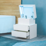 Nightstand with Flip-Top Hidden Storage Space