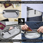 Slim Minimalist Design RFID Blocking Money Belt - Secret Stashing - Concealment Furniture, Diversion Safes, Home Security Safes
