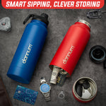 Diversion Safe Water Bottle, 28oz – Red & Blue
