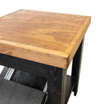 Concealment Nightstand with Hidden Compartment – Black/Honey