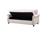Classic Living Room Linen Sofa with Storage - Secret Stashing - Concealment Furniture, Diversion Safes, Home Security Safes