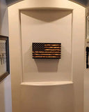 Burnt Wood American Flag Concealment Cabinet - Secret Compartment Decor with hidden compartments to stash your valuables -Secret Stashing