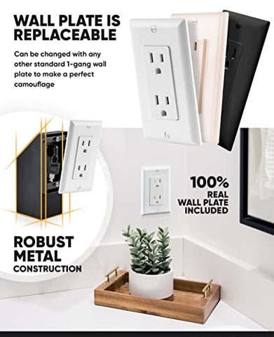 Hidden Wall Safe Outlet with Key Lock | Secret Stashing