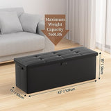 Secret Storage Ottoman Bench, Fireproof