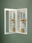Single-Door Recessed Mount Frameless Medicine Cabinet - Concealment furniture and gun concealment furniture to hide your money, pistol, rifle or other weapons, keep guns safe away from kids with hidden compartment furniture -Secret Stashing