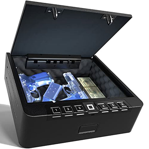 Biometric Gun Safe for Pistols - Secret Stashing - Concealment Furniture, Diversion Safes, Home Security Safes