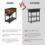Wooden Side Table with Hidden Safe - Secret Stashing - Concealment Furniture, Diversion Safes, Home Security Safes