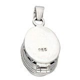 Gemstone Sterling Silver Poison Locket Pill Box Pendant - Diversion Safes - Hide your stash and money in everyday items that contain secret compartments, if they don't see it, they can't get it -Secret Stashing