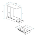 Monroe C-Table with Concealed Drawer, Concealment Furniture - Concealment furniture and gun concealment furniture to hide your money, pistol, rifle or other weapons, keep guns safe away from kids with hidden compartment furniture -Secret Stashing