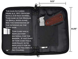 Faux Leather & Canvas Lockable Bible Size Gun Case