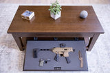 Hidden Gun Concealment Coffee Table Safe with Trap Door & RFID Lock