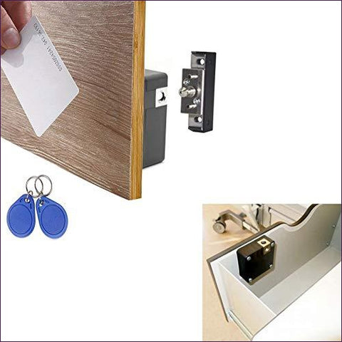 Hidden DIY Lock for Wooden Cabinet Drawer Locker, RFID Card/Tag Entry - Concealment furniture and gun concealment furniture to hide your money, pistol, rifle or other weapons, keep guns safe away from kids with hidden compartment furniture -Secret Stashing