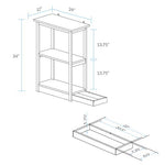 Adams Bookcase Sliding Track, Concealment Furniture - Secret Stashing - Concealment Furniture, Diversion Safes, Home Security Safes