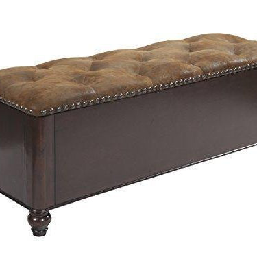Tufted Seat Wooden Gun Concealment Bench by American Furniture Classics - Concealment furniture and gun concealment furniture to hide your money, pistol, rifle or other weapons, keep guns safe away from kids with hidden compartment furniture -Secret Stashing