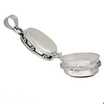 Gemstone Sterling Silver Poison Locket Pill Box Pendant - Secret Stashing - Concealment Furniture, Diversion Safes, Home Security Safes