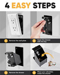 Hidden Wall Safe Outlet with Key Lock