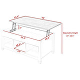 Coffee Table Lift Top - Concealment furniture and gun concealment furniture to hide your money, pistol, rifle or other weapons, keep guns safe away from kids with hidden compartment furniture -Secret Stashing