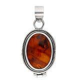 Gemstone Sterling Silver Poison Locket Pill Box Pendant - Secret Stashing - Concealment Furniture, Diversion Safes, Home Security Safes
