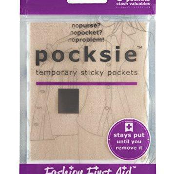 Pocksie: Temporary Sticky Pockets (6 pieces) - Hide your money and passport and keep it safe when traveling with clothes and jewelry with secret compartments -Secret Stashing