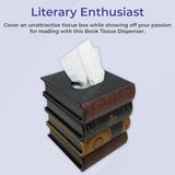 Secret Compartment Book Tissue Dispenser